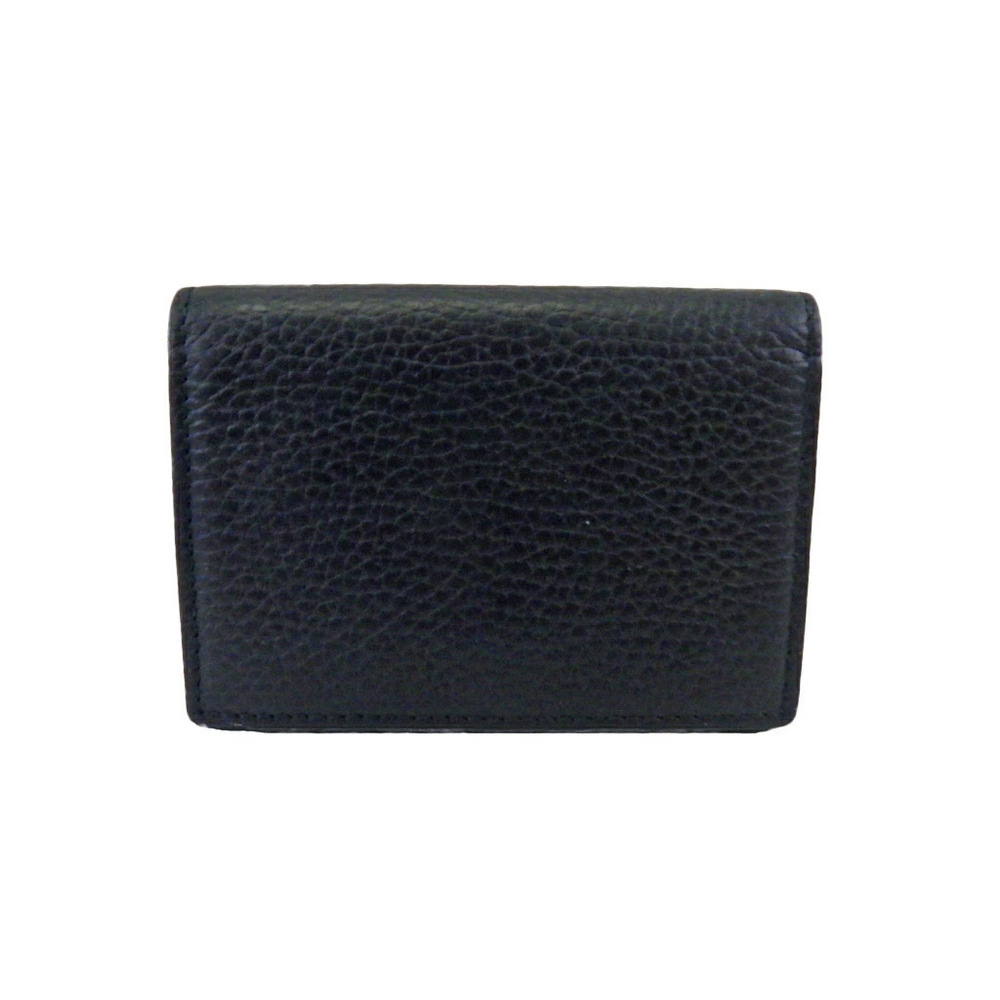GUCCI GG Marmont Wallet Tri fold Leather Black Gold - Picture 2 of 6